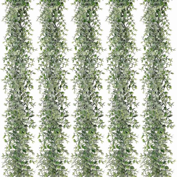 5 Pakker 30ft Kunstig Eukalyptus Girlander Kunstige Grønne Vines Kunstige Hengende Planter For Bryllup Tab