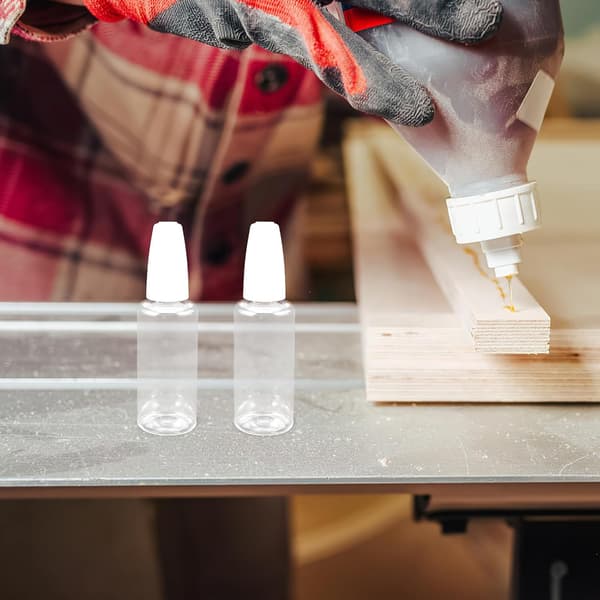 10 st 30 ml hantverkslimflaskor med fin nålspets, plastflaskor med klämmapplikator