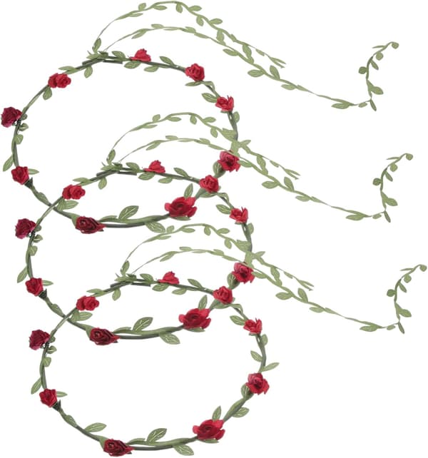 3 stk. bladblomsterkrone hårkrans til bryllup elegant pannebånd kunstige blomster og blader