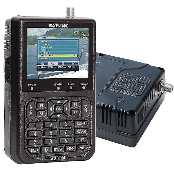 3,5 tommers LCD Satlink WS 6906 Satellittmåler Finder DVB-S