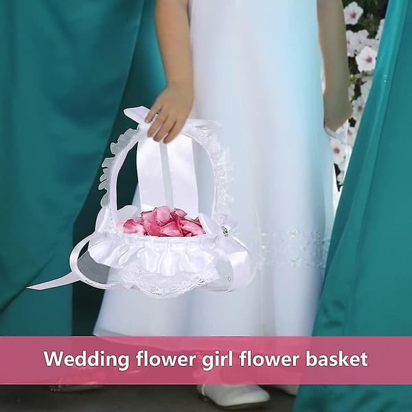 Brudföljar korg, Blomma flicka korg, Brudföljar korgar för bröllop