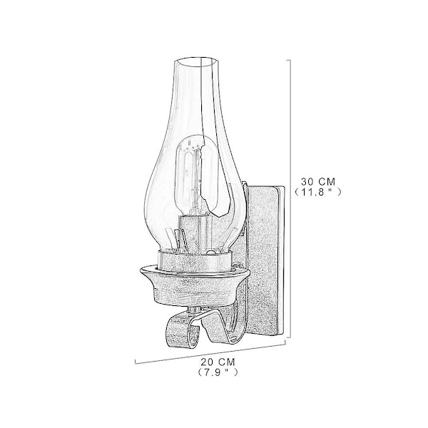 Kreative Vintage Vægslamper Led Sconces Soveværelse Glas 60W