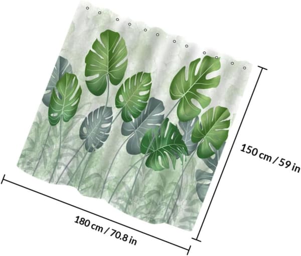 Vanntett dusjforheng badekardraperi 71x71 tommer vanntett polyester hydrofobisk