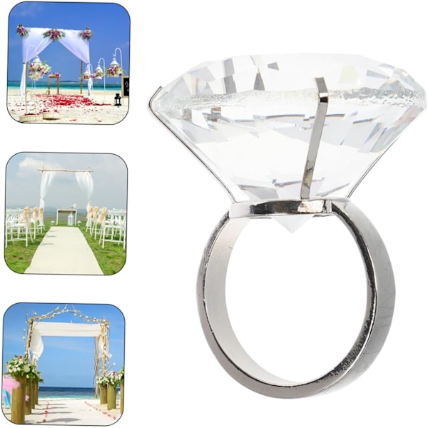 Fantastisk Falsk Forlovelsesring Simulert Diamantring Glassrekvisitt