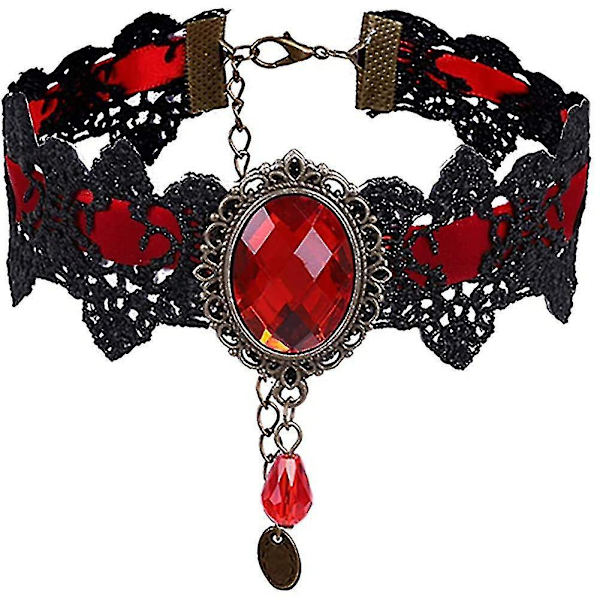 Retro Håndlavet Blonder Vampyr Choker Gotisk Halskæde