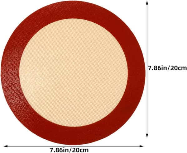 3 stk silikon bakematte non-stick bakeark runde 8 tommer matkvalitets silikon
