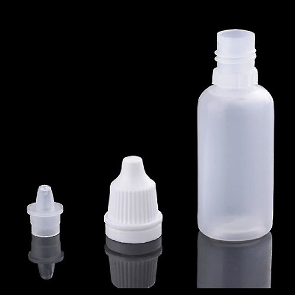 20 kpl 15 ml läpinäkyviä kannettavia tyhjiä silmätippapulloja