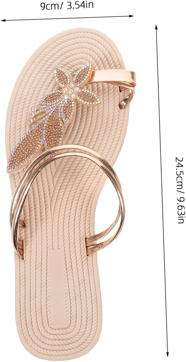 Flade strandhjemmesko - Dame Boho Bladstil Tåringssandaler