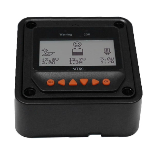 MT-50 Fjärrstyrd Mätar LCD-Display Solladdningsregulator