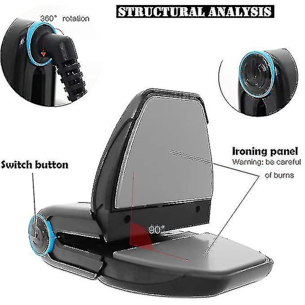 Mini Dampstrygejern, Foldbar Mini Krave Damp, Rejse Strygejern Tøj Damp, Håndholdt Foldbar Mini Rejse Strygejern Med 6 Justerbare Temperaturmønstre, Perfekt