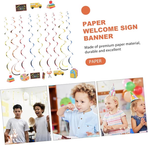 Tilbage til skolen ballon Velkommen tilbage banner dekorative dørflag