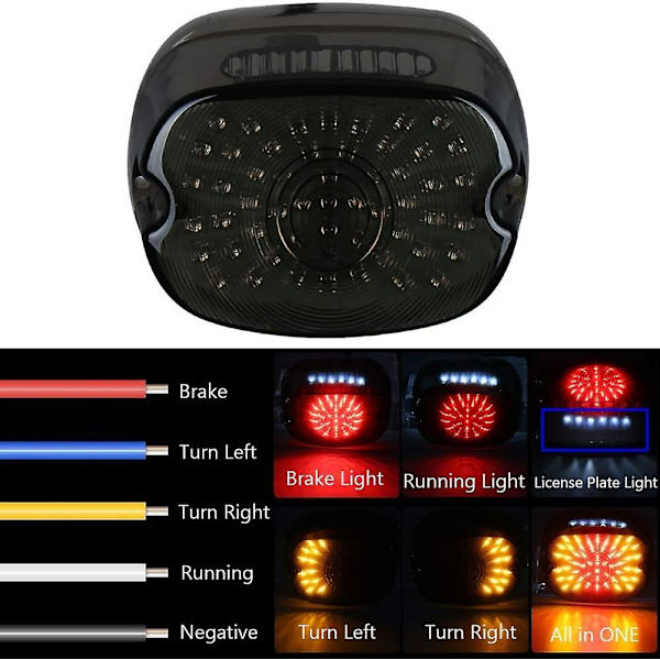 LED Retrofit Motorsykkel Baklys Spesial Multifunksjons LED Baklys Med Blinklys