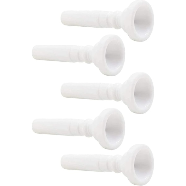 Abs Plastic Trumpet Mouthpiece For Trumpet Accessories - White5pcs