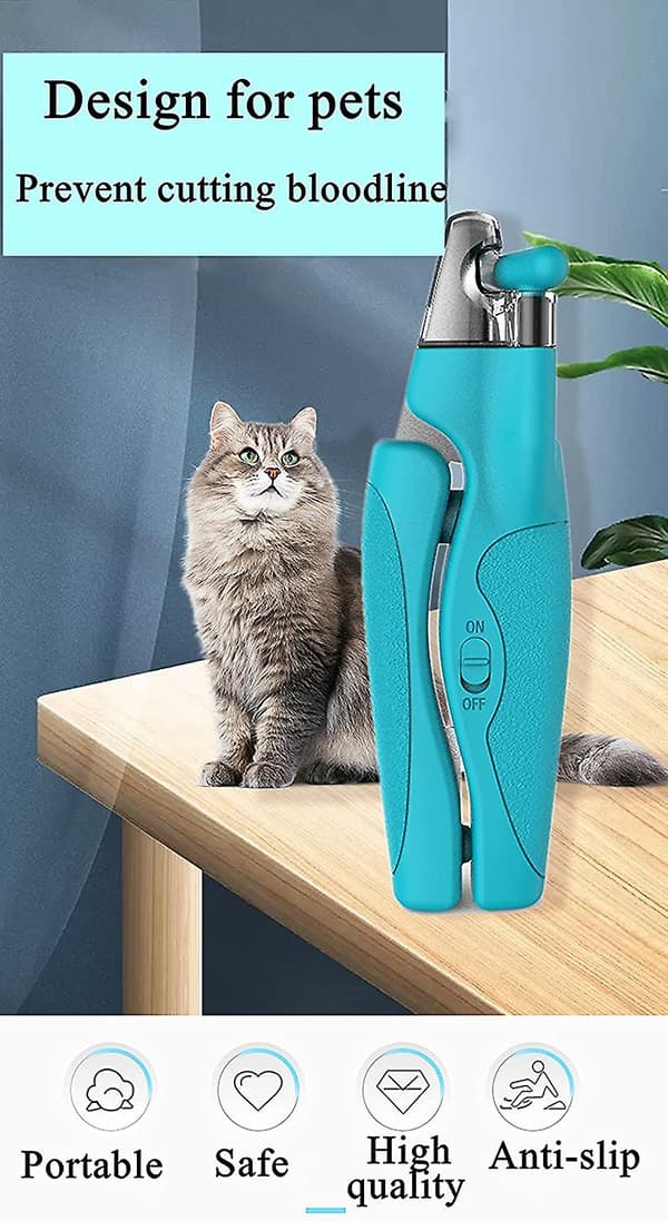 Hunde- og katteneglsaks med LED-lys