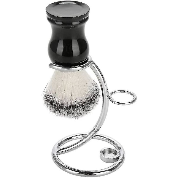 Stativ for barberkost og barberhøvel i metall, universal, for skjeggkost, profesjonelt barbersett, arrangør for menn (sølv) (1 stk)