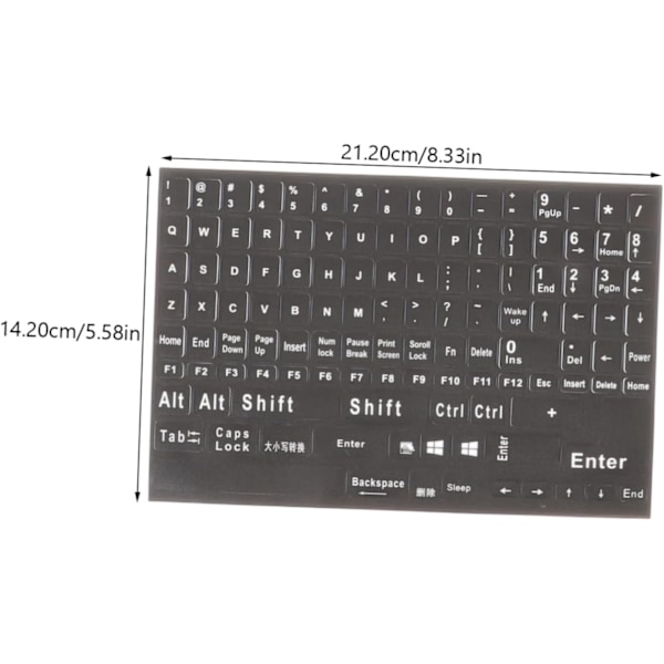 Engelske tastaturklistremerker 3-pakning Universell passform for PC Enkel å installere Langvarig