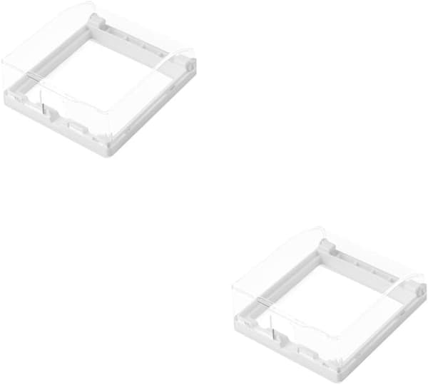 2 stk. veggboks, stikkontakt, frontplatedeksel for hjemmebruk, for overflatemontert materialdesign