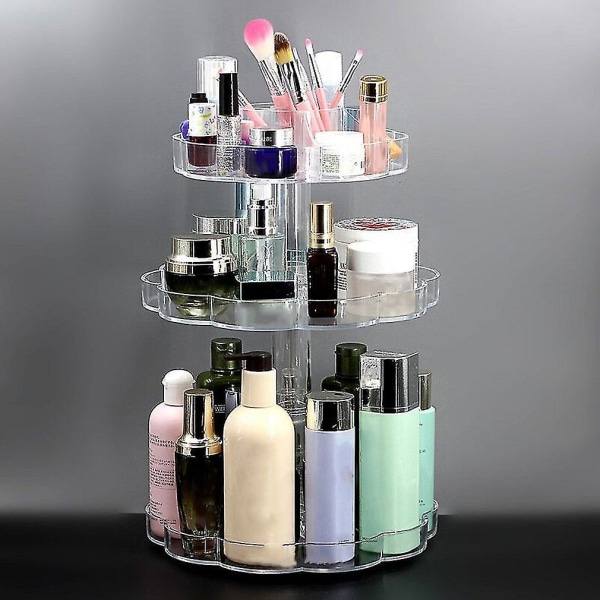 Gennemsigtig 360-roterende makeup-arrangør Kosmetisk opbevaring
