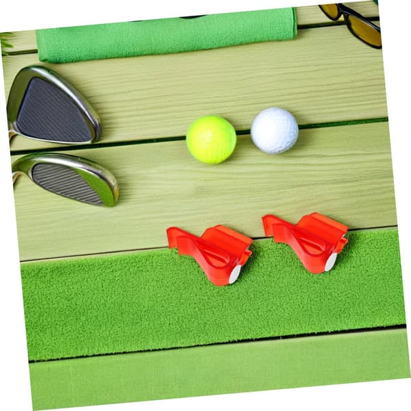 12 st röda golfputterklämmor i plast för organisering av klubbväskor