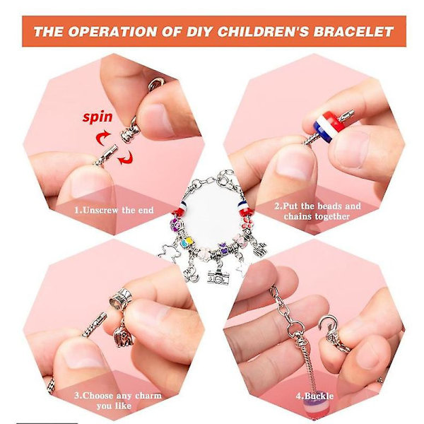 DIY Handgjord Leksak Flickor 6-13 År Gammal Armband Handgjorda Pärlor 162pcs