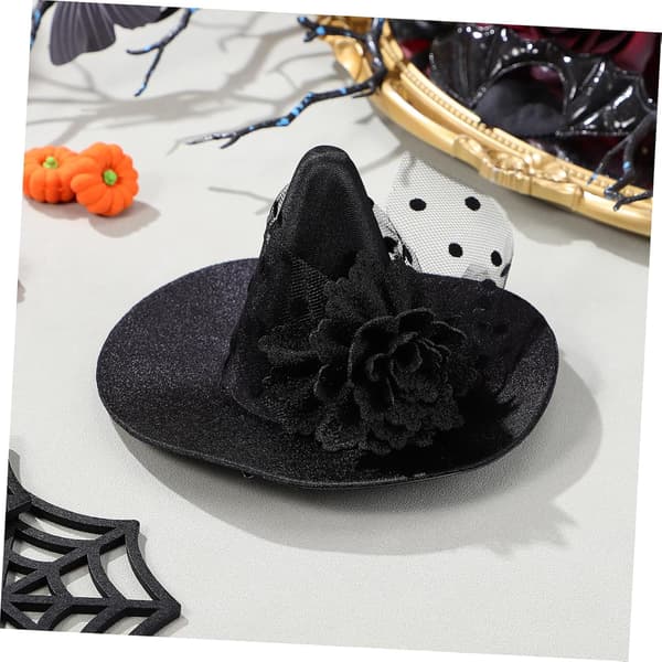 Miniatyr nettingheksehue for Halloween Cosplay Lite festhodeplagg tilbehør