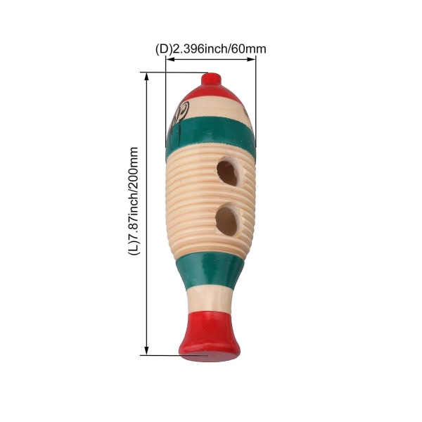 Liten treperkusjonsinstrument i fiskeform, 1 stk