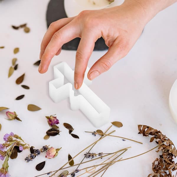 DIY Silikone Korsform til Håndværk, Hvid Korsformet Epoxy Støbeform