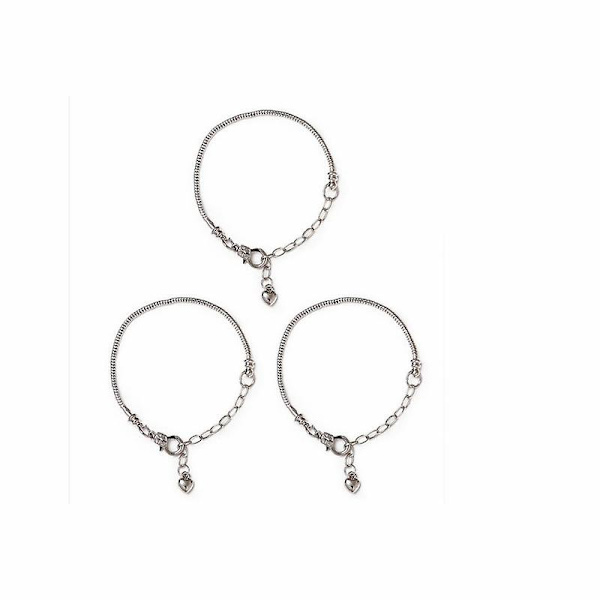 DIY Charms Armbåndsfremstillingssæt med Afstandsperler, Vedhæng og Tilbehør Coloured