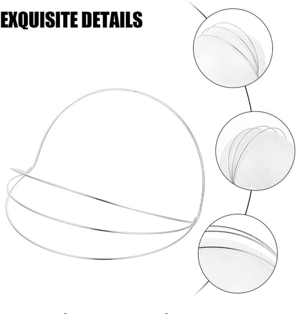 4 stk. hvit elektroforese tiara-base kronehodebåndrammer for DIY hodeplaggproduksjon