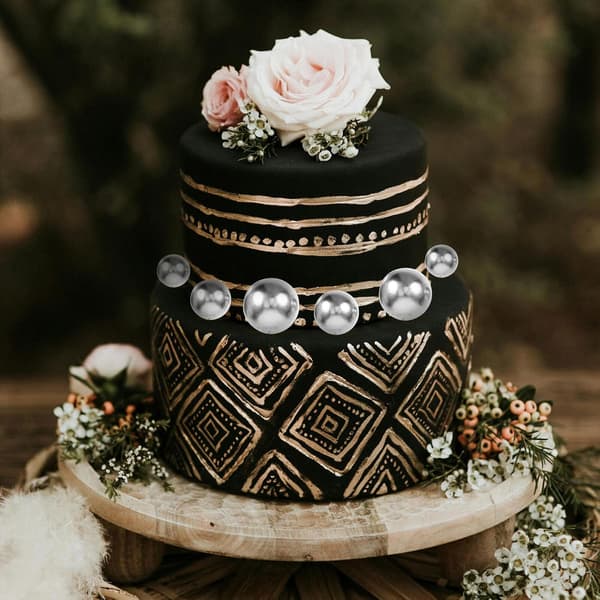 108 stk. kakepynt runde cupcake-pinner kuleformede cupcake-topper