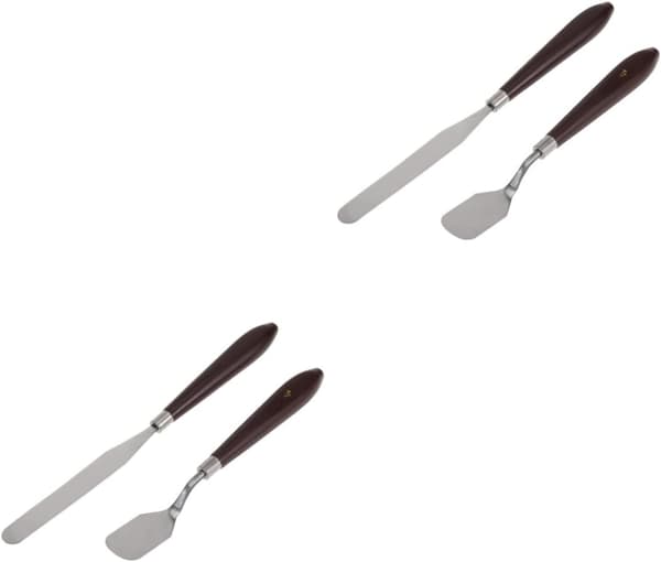 2 stk. elastisk, komfortabel varmesengskrape for skriverutskriftstilbehør, naturlig solid trehåndtak