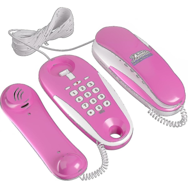 Børnelegetelefon, Intercom Legetøj Med Ægte Ringelyde, Lad Som Telefon, 7 Meter Ultra-lang Telefonledning Til Børn At Chatte Og Lære, Lillebarn D