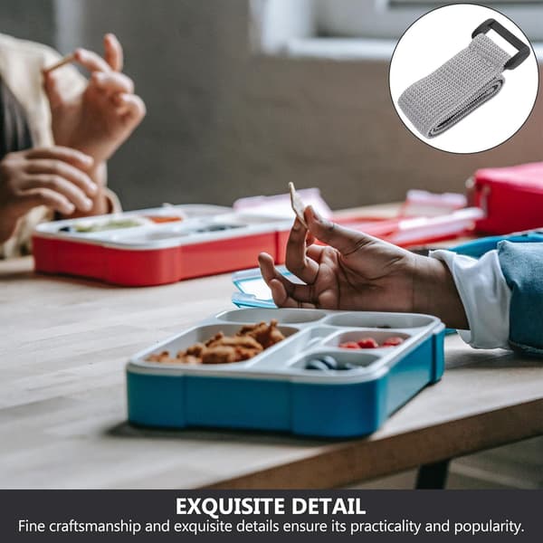 6st Lunchlåda Fasta Remmar Bento Box Elastiska Band Polyester Plast Miljövänliga Elastiska Band