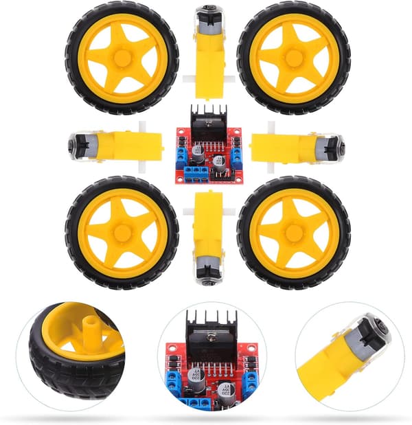 Motor Drive Controller Board Motor Driver Module för Intelligent Bilchassi Kompatibel Robot Hjulset
