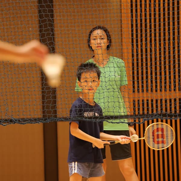 Sammenfoldeligt badmintonnet og udendørs badmintonudskiftningsnet sort
