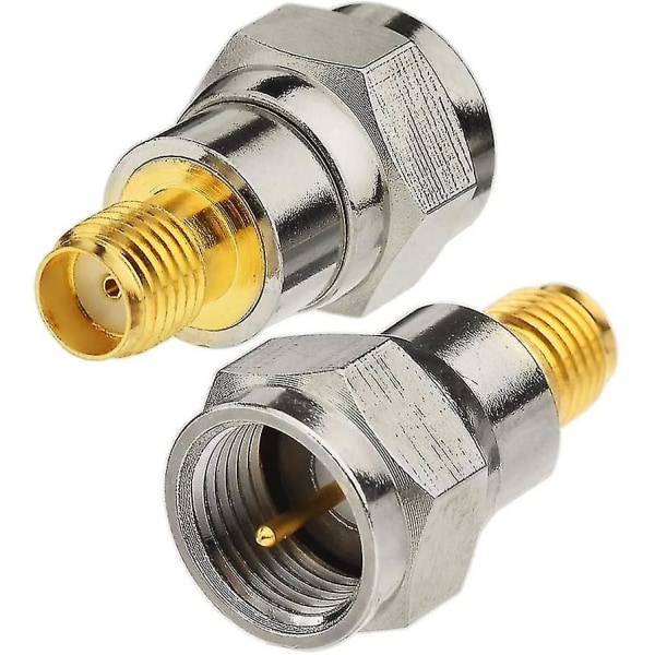 FM DAB+ Antenneadapter F-type hann til SMA hunn Konnektor RF-konverter 2 stk
