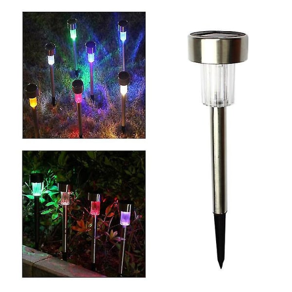 Solcellelamper Udendørs Have, Rustfrit Stål Have Solcellelamper Udendørs Vandafvisende, Led Landskabsbelysning Solenergi Drevne Udendørslamper Til Sti W