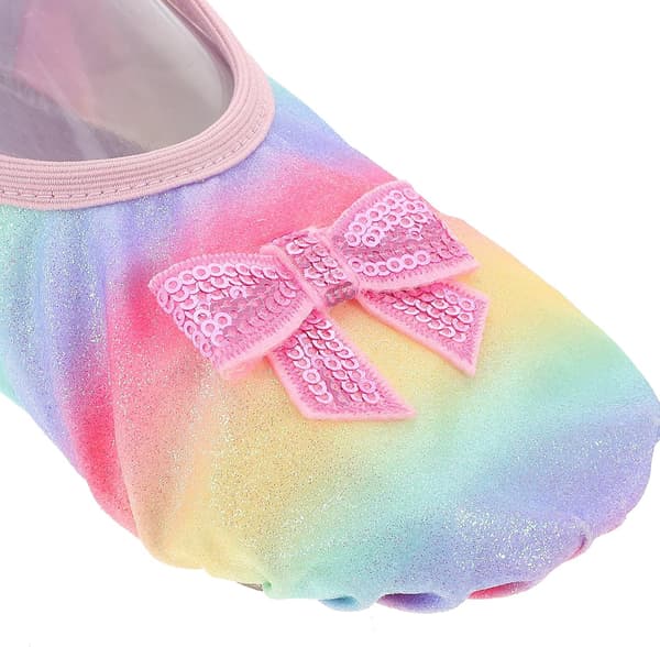 Balletsko Bløde Split Sål Danseøvelsessko Slip-On Iridescent Balletflade