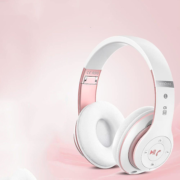 6s Langattomat Bluetooth-kuulokkeet, Yli-korvan, Hi-fi Stereo Taitettavat Langattomat Stereokuulokkeet Pink