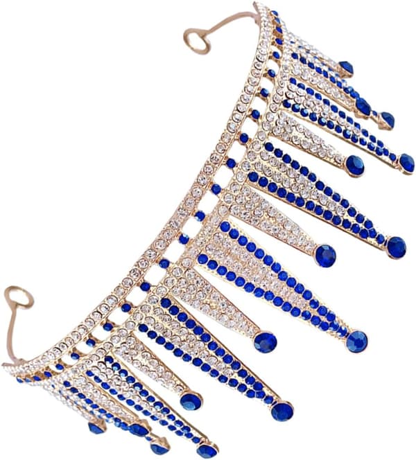 Imponerende barokk rhinestone krone bryllup tiara hodeplagg brudekrone bryllup brude