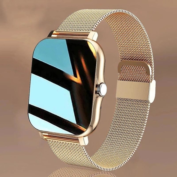 1,69 tommer Smartwatch Huaqiang North Bluetooth Opkald Sports Smart Armbåndsur Gold capsules