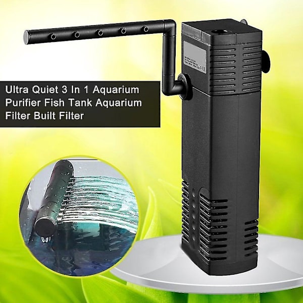 Ultraljudsstilla 3-i-1 Akvariumspurifier Fisk Tankfilter