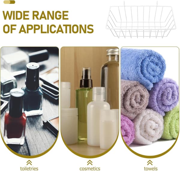 Trådkurv Organizer Badeværelse Sæbe Shampoo Holder Kurv