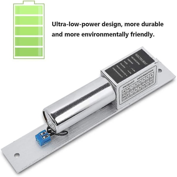 DC 12V Elektrisk Dörrlås med Fallbult Magnetiskt Dörrlås Automatisk Dörrlås Induktionsdörrlås