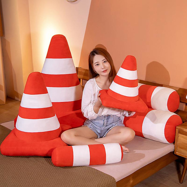 Roadblock Pehmoinen Liikennekartio Mini Leikkikalu Rakennuskartio Merkki Tyyny Nuken Lapset Pelilelut 45-50cm 2