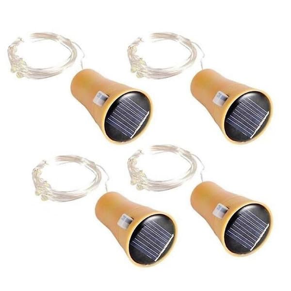 Solcelled 10LED Vinprop Korkformet Stjerneformet Lysstreng