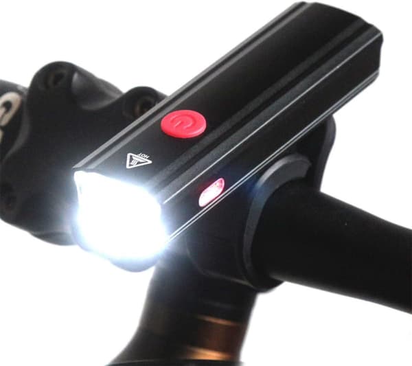 Oppladbar multifunksjons sykkellykt USB frontlys høy lumen sikkerhetssykkellys