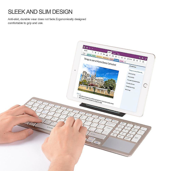 96 Taster Tablet PC Tastatur Trådløs Bluetooth Multifunktion