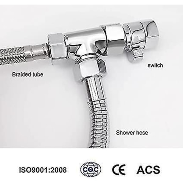 G1/2'' Diverterventil Messing 3-veis T-adapter Del