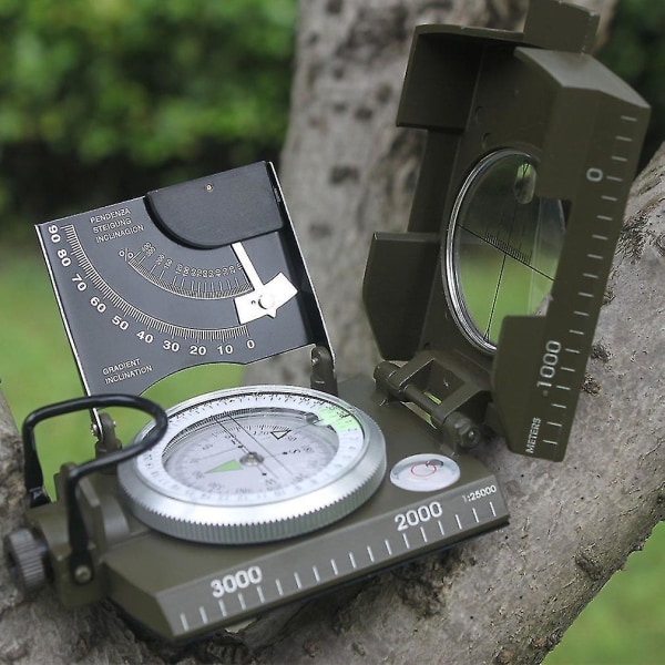 Militær Army Sigtelysende Kompas med Inclinometer